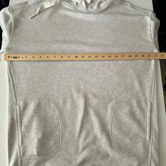 Athleta Modal Mala Hoodie Dress Heathered Oatmeal Size Small - Picture 11 of 12